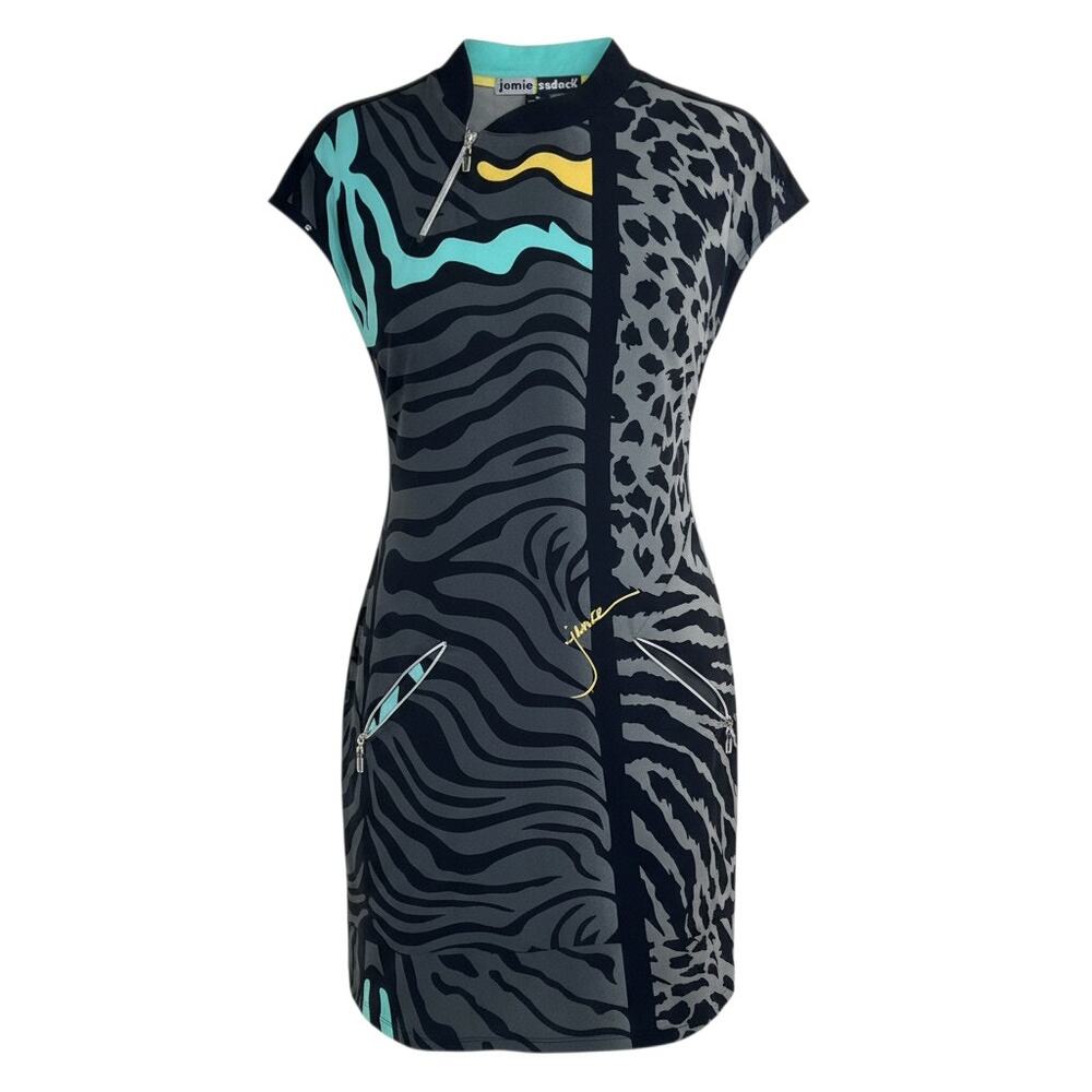 Jamie Sadock Women's Size M Activewear Golf Dress SPF 50 Mixed Animal Print